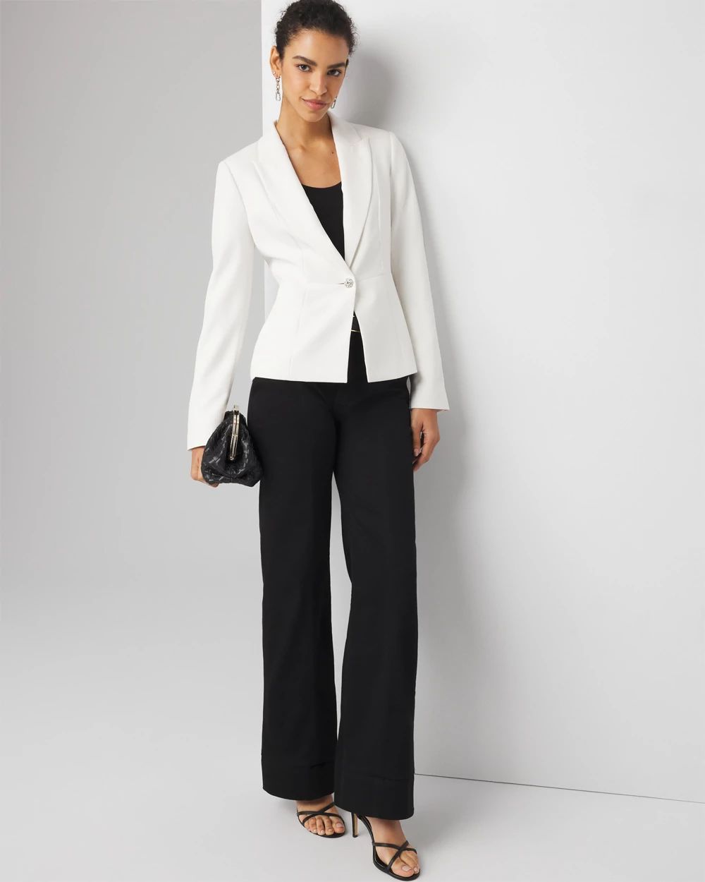 Jeweled Button Blazer | White House Black Market